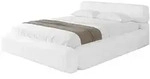 Altdecor Polsterbett, Wei&szlig; Hochglanz, Textil, 200x200 cm, Schlafzimmer, Betten,
