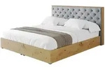 Altdecor Polsterbett, Hellgrau, Textil, H3 + H4, 140x200 cm, Schlafzimmer,...