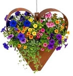 Relaxdays H&auml;ngepflanztopf, Braun, Metall, 27 cm, Dekoration, Blumen & Zubeh&ouml;r,