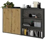 Mid.you Aktenschrank Office Edition, Anthrazit, Eiche Artisan, Holzwerkstoff, 4