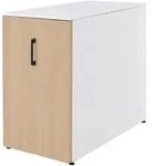 MCW Aktenschrank, Wei&szlig;, Braun, Metall, 43x74x80 cm, Arbeitszimmer,...