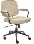 Beliani Schreibtischstuhl, Beige, Kunststoff, 60x80x60 cm, Arbeitszimmer,