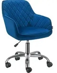 tectake Drehstuhl, Blau, Kunststoff, 57x91x60 cm, Arbeitszimmer, B&uuml;rost&uuml;hle,