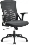 Kadima Design B&uuml;rostuhl, Schwarz, Textil, Sternfu&szlig;, 65x104x65 cm, Arbeitszimmer,