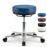 Versee Arbeitshocker, Blau, Leder, 58x46x58 cm, Arbeitszimmer, B&uuml;rost&uuml;hle,