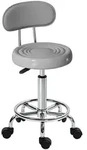 Homcom Rollhocker, Grau, Metall, F&uuml;llung: Schaumstoff, 32x86x40 cm, Arbeitszimmer,