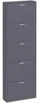 Mid.you Schuhschrank Sulos, Anthrazit, Holzwerkstoff, 59x179x17 cm, stehend,