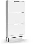 Vicco Schuhkipper, Wei&szlig;, Holzwerkstoff, 3 Schubladen, Rechteckig, 59x123x17 cm,