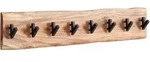 Kadima Design Wandgarderobe, Braun, Holz, Echtholz,Akazie, Organisch, 90x19x9 cm,