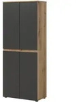 Inn.Furn Mehrzweckschrank, Grau, Eiche, Kunststoff, Nachbildung, 7 F&auml;cher,...