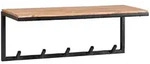 Kadima Design Wandgarderobe, Akazie, Holz, Echtholz,Akazie, Rechteckig, 70x27x30 cm,