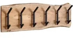Kadima Design Wandgarderobe, Braun, Holz, Echtholz,Akazie, Organisch, 100x29x13 cm,