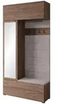 P & B Garderobe, Nussbaum, Holzwerkstoff, 5 F&auml;cher, 115x231.9x37.5 cm, Fsc,