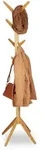 Relaxdays Garderobenst&auml;nder, Hellbraun, Holz, 40.5x179x40.5 cm, Garderobe,