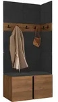 Mirjan24 Garderoben-Set, Nussbaum, Anthrazit, Kunststoff, 84x186x46 cm,...
