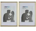Relaxdays Bilderrahmen, Gold, Kunststoff, Glas, 22x30.5x2 cm, Bilder und Zubeh&ouml;r,