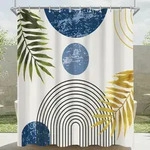 Duschvorhang, Mehrfarbig, Textil, 120x200 cm, Badtextilien, Duschvorh&auml;nge