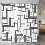 Duschvorhang, Mehrfarbig, Textil, 240x180 cm, Badtextilien, Duschvorh&auml;nge