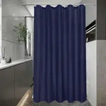 Duschvorhang, Dunkelblau, Textil, 120x200 cm, Badtextilien, Duschvorh&auml;nge