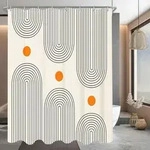 Duschvorhang, Mehrfarbig, Textil, 120x200 cm, Badtextilien, Duschvorh&auml;nge