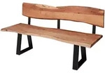 Kadima Design Esszimmerbank, Akazie, Metall, Echtholz,Akazie, 160x84x60 cm,