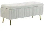 Homcom Sitztruhe, Creme, Metall, 1-Sitzer, konisch, 44.5x46x110 cm, Esszimmer,