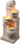Teamson Home Solar-Gartenbrunnen, Beige, Kunststoff, 24x72x29 cm, Gartenzubeh&ouml;r,