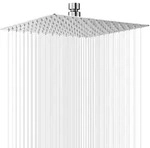 Regendusche, Silber, Metall, 30.5x12.7x30.5 cm, Badezimmer, Baden & Duschen,