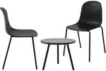 CLP Gartensitzgruppe, Schwarz, Kunststoff, 3-teilig, Gartenm&ouml;bel,...