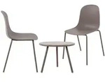 CLP Gartensitzgruppe, Taupe, Kunststoff, 3-teilig, Gartenm&ouml;bel,...
