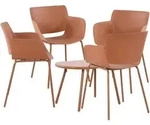 CLP Gartensitzgruppe, Terracotta, Kunststoff, 5-teilig, Gartenm&ouml;bel,