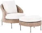 Beliani Gartensessel, Braun, Kunststoff, 80x80x93 cm, Wohnzimmer, Sessel,