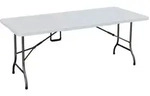 Deluke Gartentisch, Wei&szlig;, Kunststoff, Rechteckig,rechteckig, 75x72x180 cm,