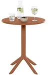 CLP Gartentisch, Terracotta, Kunststoff, Rund, 60x76x60 cm, Gartenm&ouml;bel,
