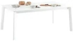 Idimex Gartentisch, Wei&szlig;, Metall, Mode, 180x75x103 cm, Gartenm&ouml;bel,...
