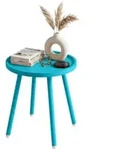 CLP Beistelltisch, Blau, Metall, Rund, 40x45x40 cm, Wohnzimmer, Wohnzimmertische,