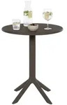 CLP Gartentisch, Taupe, Kunststoff, Rund, 60x76x60 cm, Gartenm&ouml;bel,...