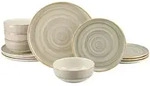 Creatable Tafelservice Caoba, Creme, Sand, Keramik, 12-teilig, Essen & Trinken,