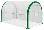 Outsunny Foliengew&auml;chshaus, Wei&szlig;, Metall, 210x210x358 cm, Gartenzubeh&ouml;r,