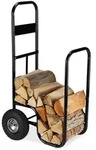 Relaxdays Kaminholzwagen, Schwarz, Metall, Kunststoff, 52x108.5x59 cm, Kleinm&ouml;bel,