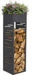 Ml-Design Kaminholzregal, Anthrazit, Metall, Rechteckig, 30x111x30 cm, Kleinm&ouml;bel,