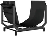 Outsunny Kaminholzregal, Schwarz, Metall, 33x43x53 cm, Kleinm&ouml;bel, Kamine &