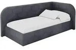 Altdecor Einzellbett, Dunkelgrau, Textil, 100x200 cm, Kinderzimmer &...