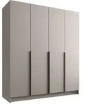 Mirjan24 Kleiderschrank, Kaschmir, Schwarz, Holzwerkstoff, 9 F&auml;cher, Rechteckig,