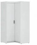 Beautysofa Eckschrank, Wei&szlig;, Holzwerkstoff, 95x190.5x95 cm, Schlafzimmer,