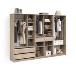 Livinity&reg; Kleiderschrank, Sonoma Eiche, Holzwerkstoff, 15 F&auml;cher, 4...
