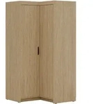 Beautysofa Eckschrank, Eiche, Hellbraun, Holzwerkstoff, 95x190.5x95 cm,...