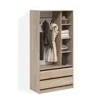 Livinity&reg; Kleiderschrank, Sonoma Eiche, Holzwerkstoff, 7 F&auml;cher, 2 Schubladen,