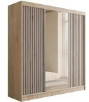 Altdecor Kleiderschrank, Sonoma Eiche, Wei&szlig;, Holzwerkstoff, 200x215x61 cm,