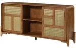 Massivmoebel24 Sideboard, Braun, Holz, Echtholz,Mangoholz, 3 F&auml;cher, 180x80x40...